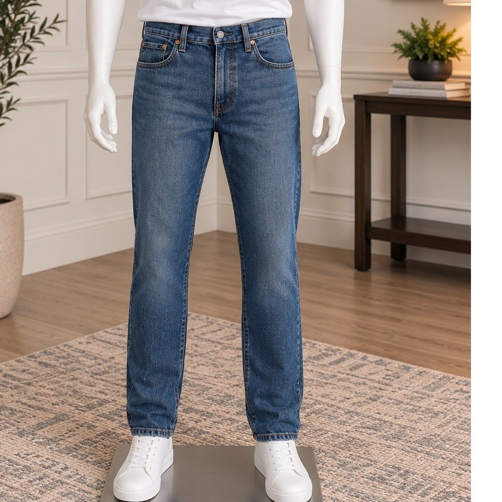 Levi's Mens Jeans 505 Regular Fit Straight Leg Medium Wash Blue 34x30
